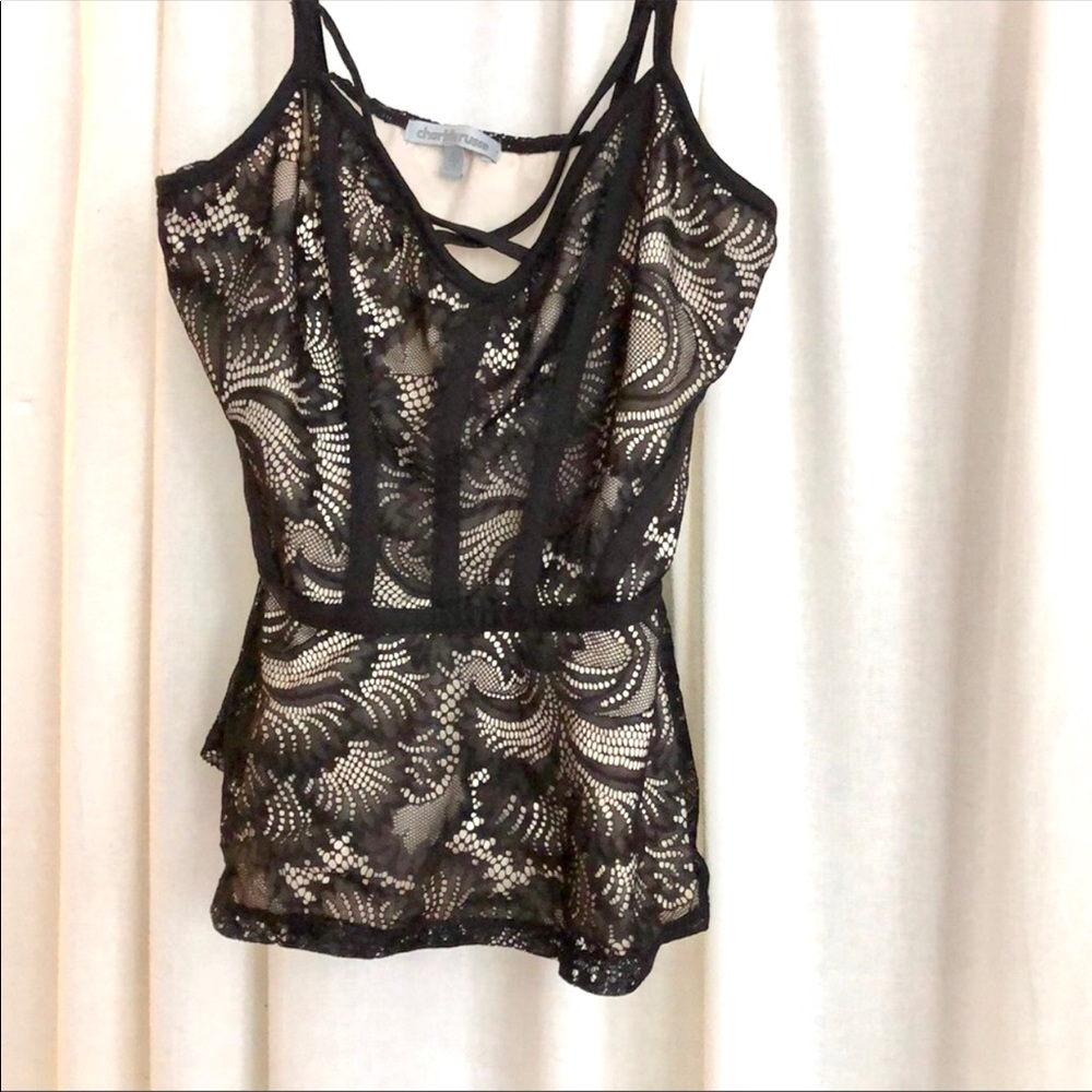 Beautiful black/ beige lace top 🖤